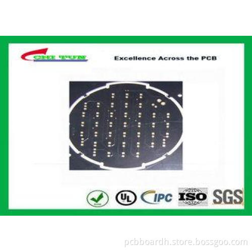 Black Solder Mask Round 2 Layer PCB Surface Treatment HASL